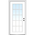 Steel Primed Left-Hand Inswing Full Lite Single Prehung Front Door 36" x 80" Z86696