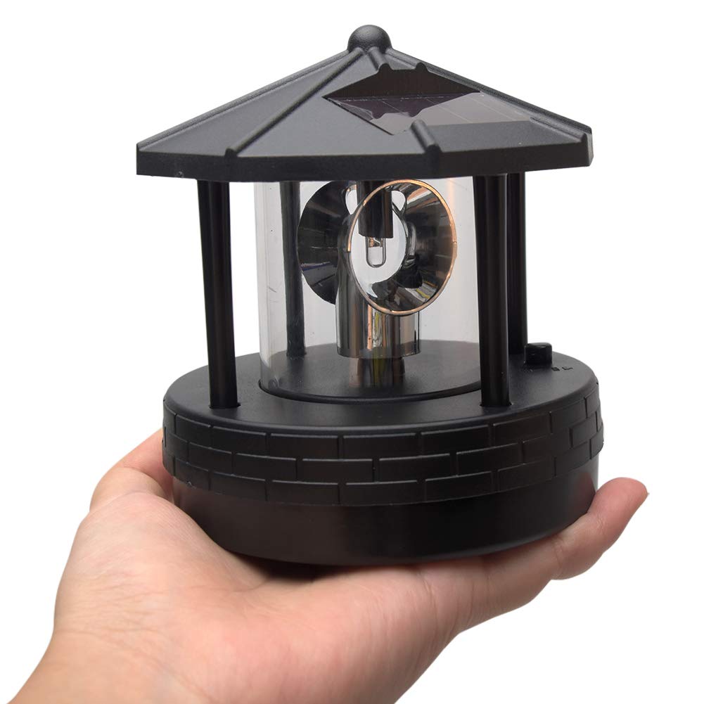 Solar Lighthouse Lamp 360° Rotatable LED IP44 Waterproof H3649