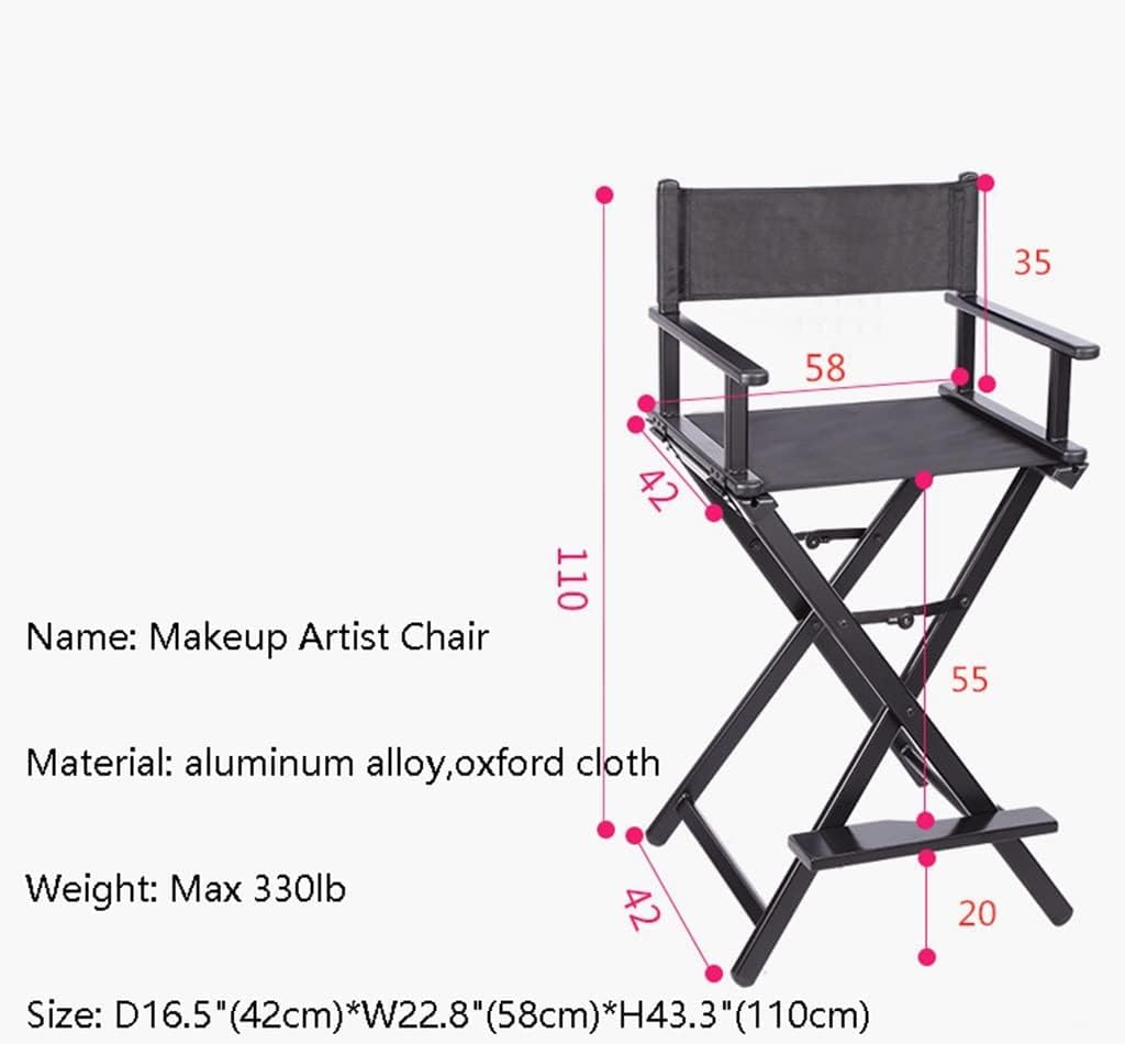 Portable Folding Director's Chair Aluminum Lightweight Gold I36388