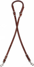 Leather Horse Saddle Crupper Adjustable Double Tail Strap Full Horse Size W25143