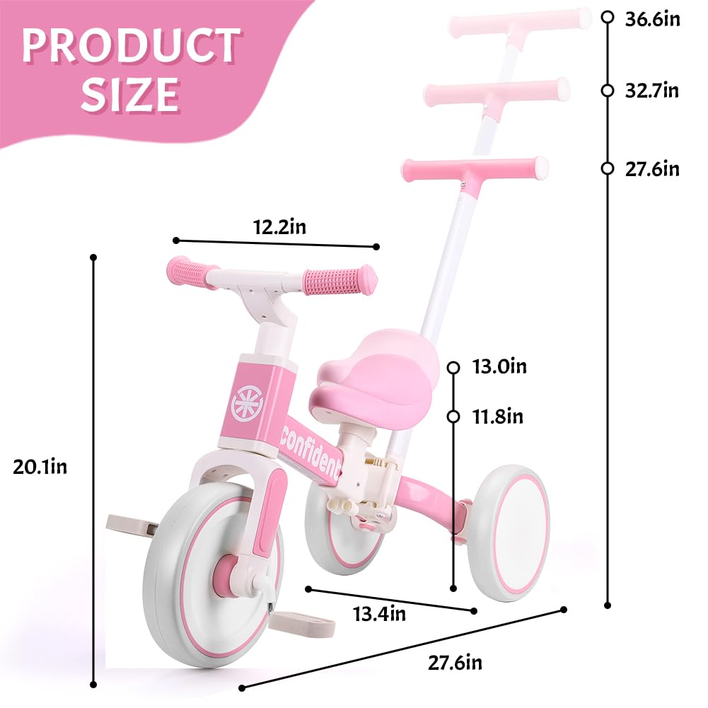 Tricycle for Toddlers 1-3 Year Olds, 5 in 1 Toddler Balance Bike L6915