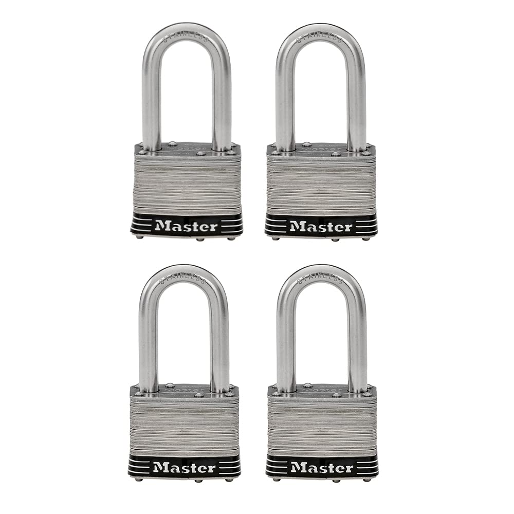 Stainless Steel Keyed-Alike Padlock 4 Pack L2839