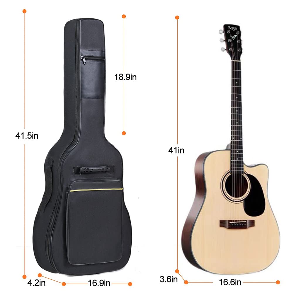 40 41 42 Inch Acoustic Folk Guitar Bag Backpack 600D Oxford Soft Carry Case A9340