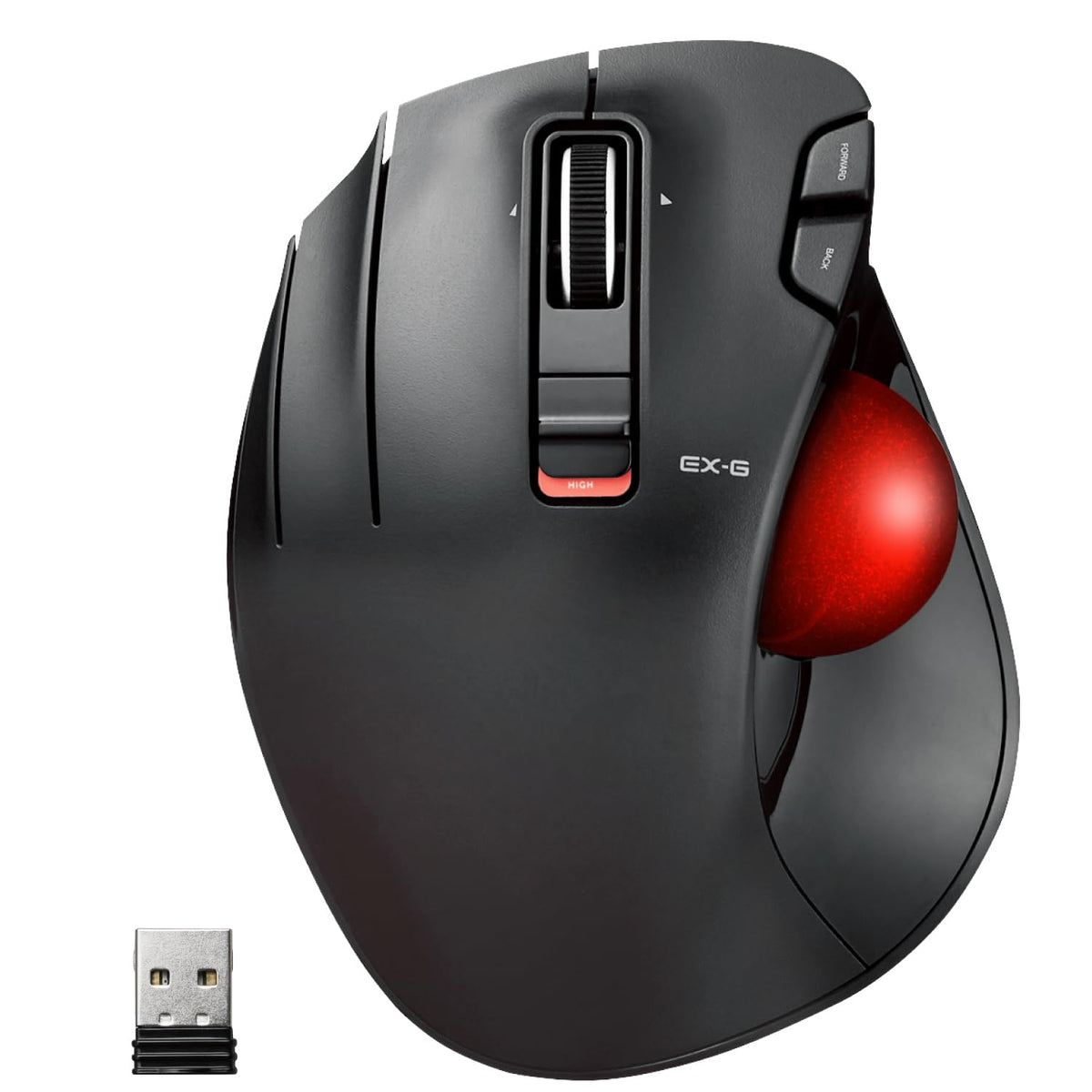 Wireless Left Handed Thumb Control Trackball Mouse W20813