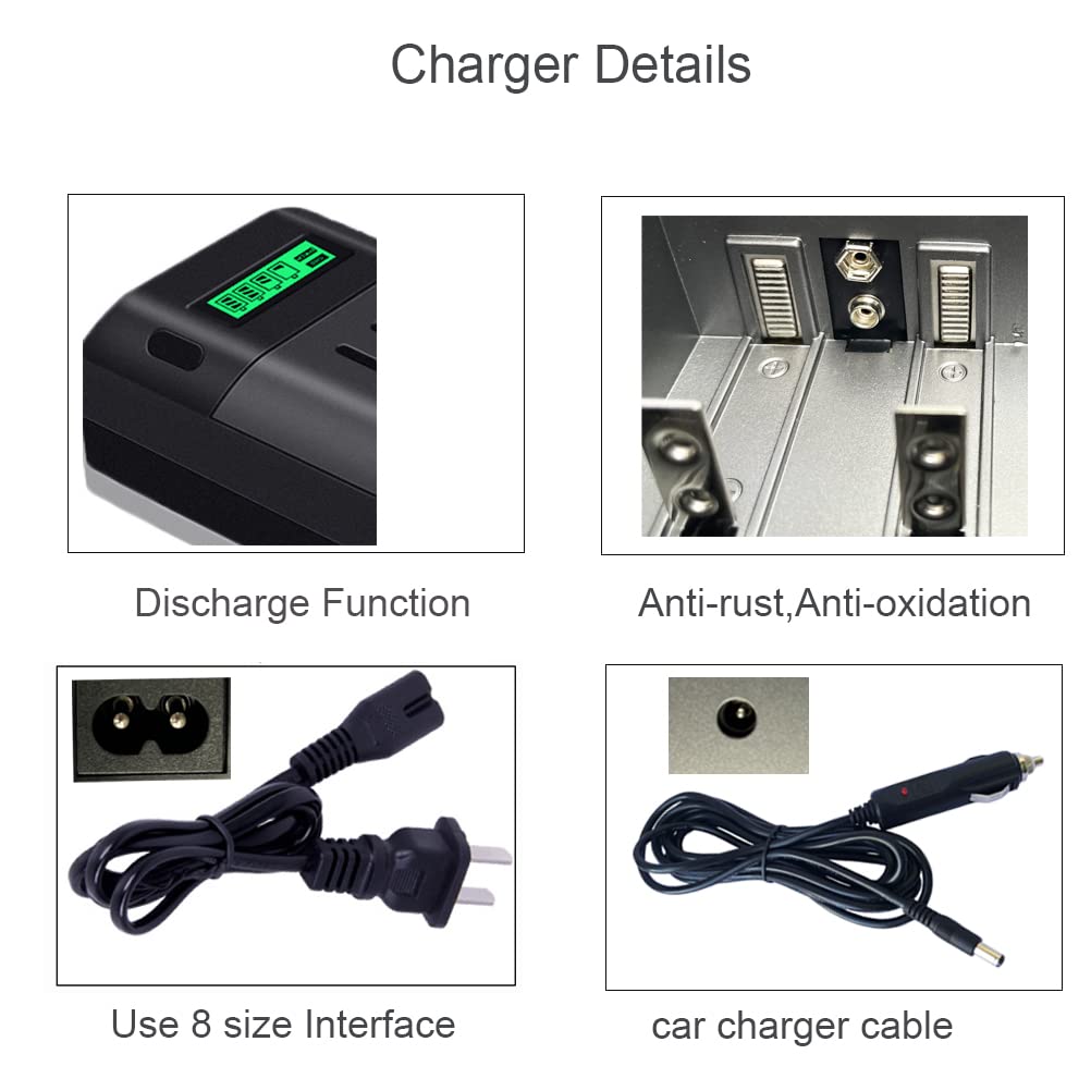 Rechargeable D Batteries with Charger D49497