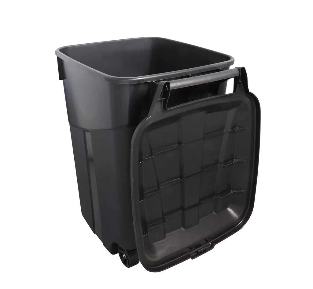 Black 45 Gallon Wheeled Plastic Garbage Can Z801389