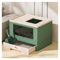 Foldable Enclosed Cat Litter Box with Lid & Scoop P3830