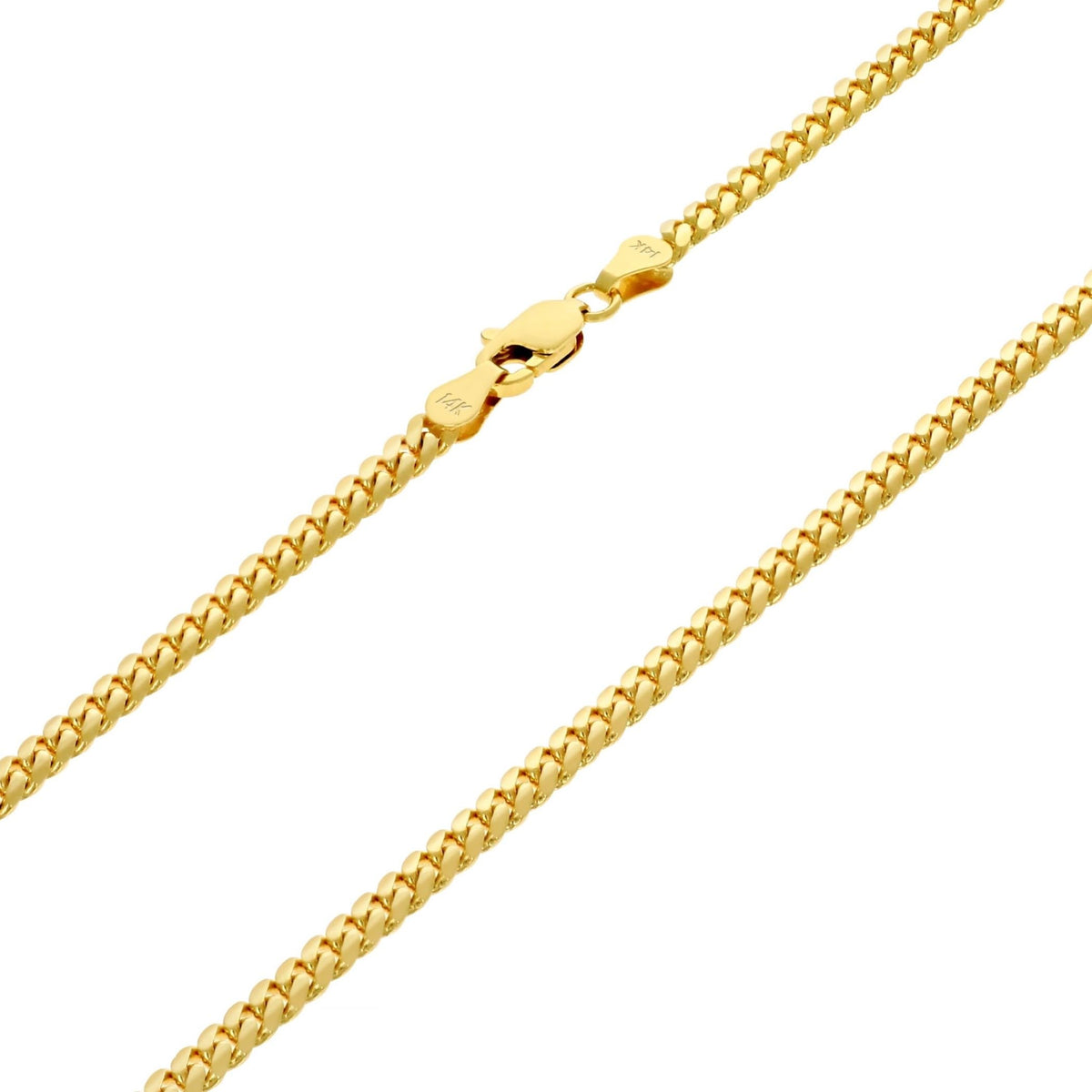 14k Yellow Gold Cuban Link Chain Necklace Q593812