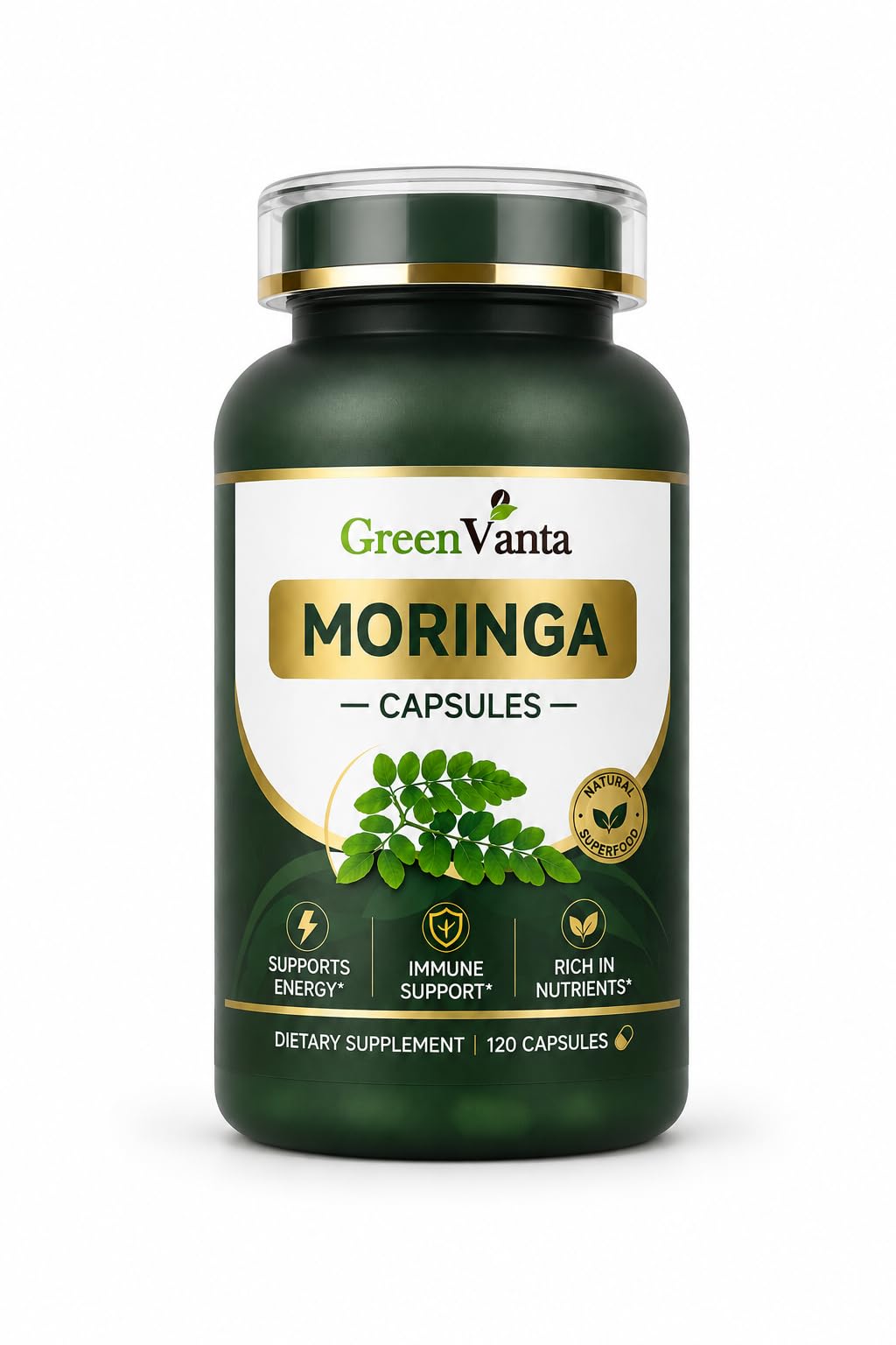 Moringa 500mg Veggie Capsules U4431
