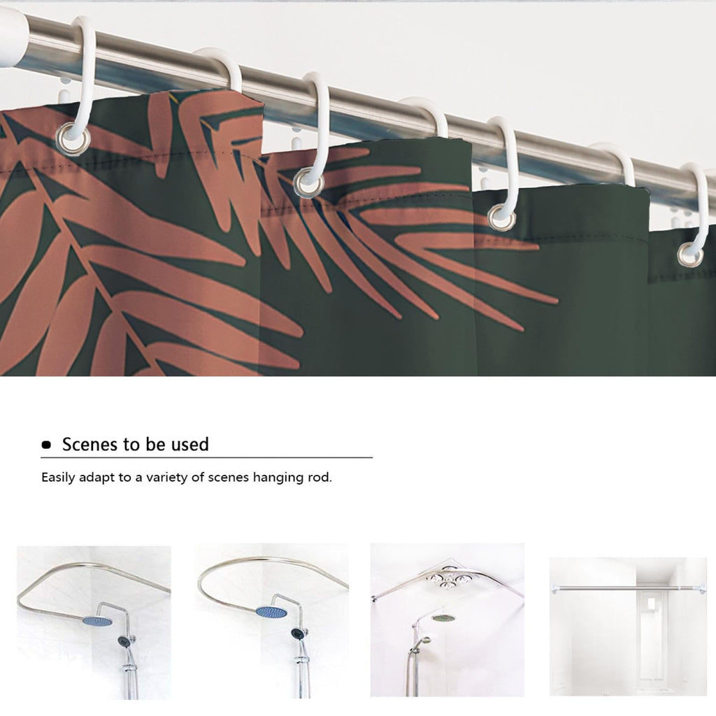 Sage Green Geometric Bath Curtain 54x78 Inches W18452