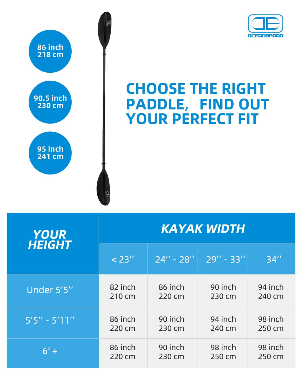Kayak Paddle with Paddle Leash I646157