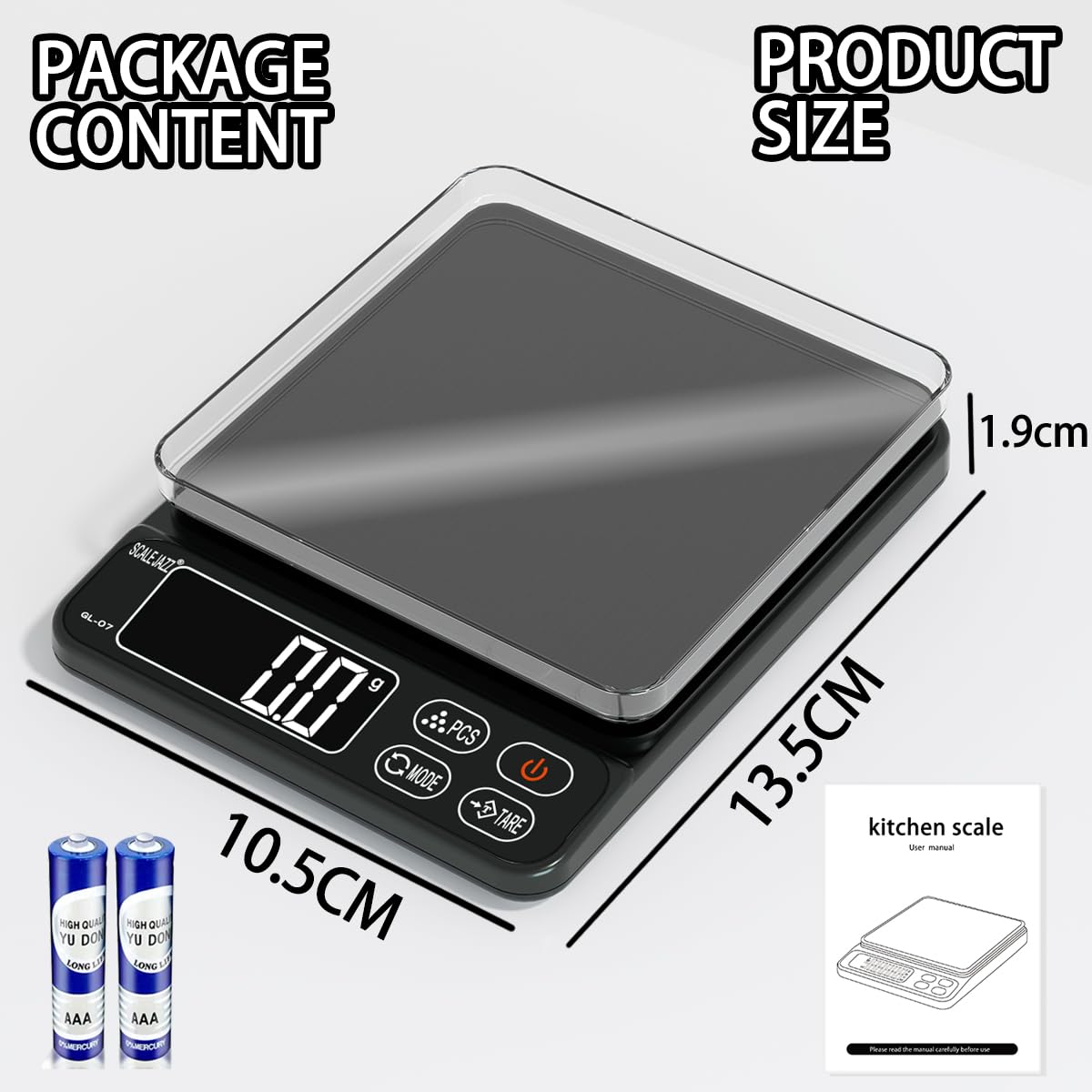 Digital Food Scale 6.6lb Grams Ounces LCD Display C854992