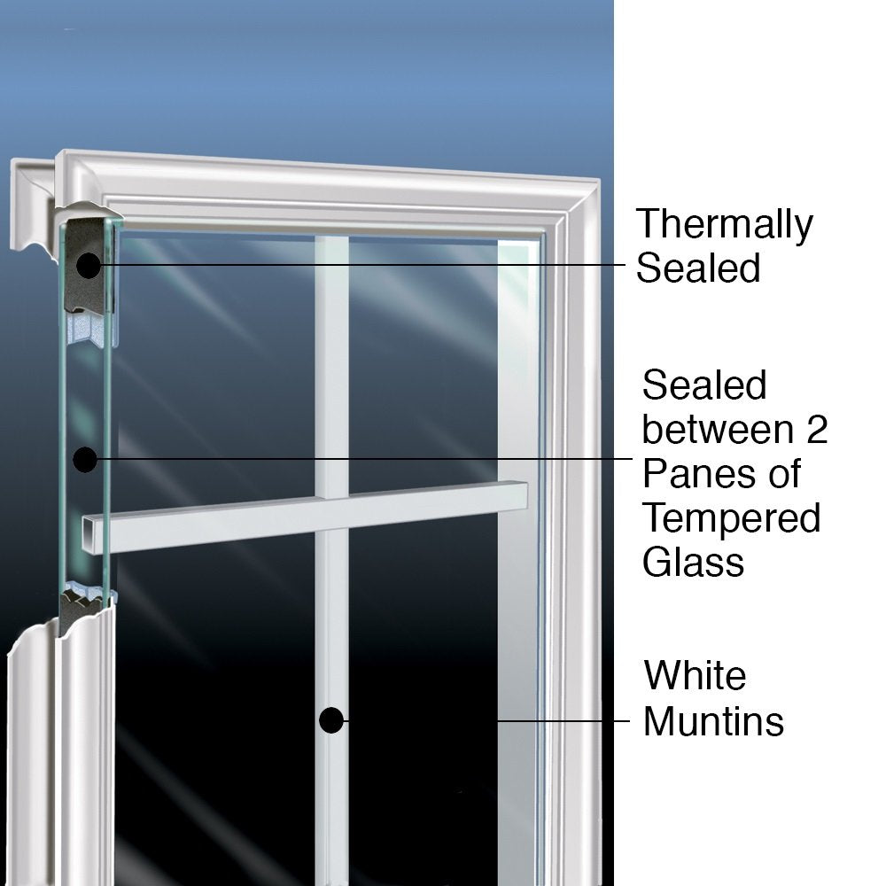 Steel Primed Left-Hand Inswing Full Lite Single Prehung Front Door 36" x 80" Z86696