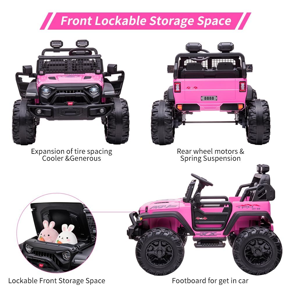 24V Kids Ride on 2 Seaters Electric Car with Remote Control K782718
