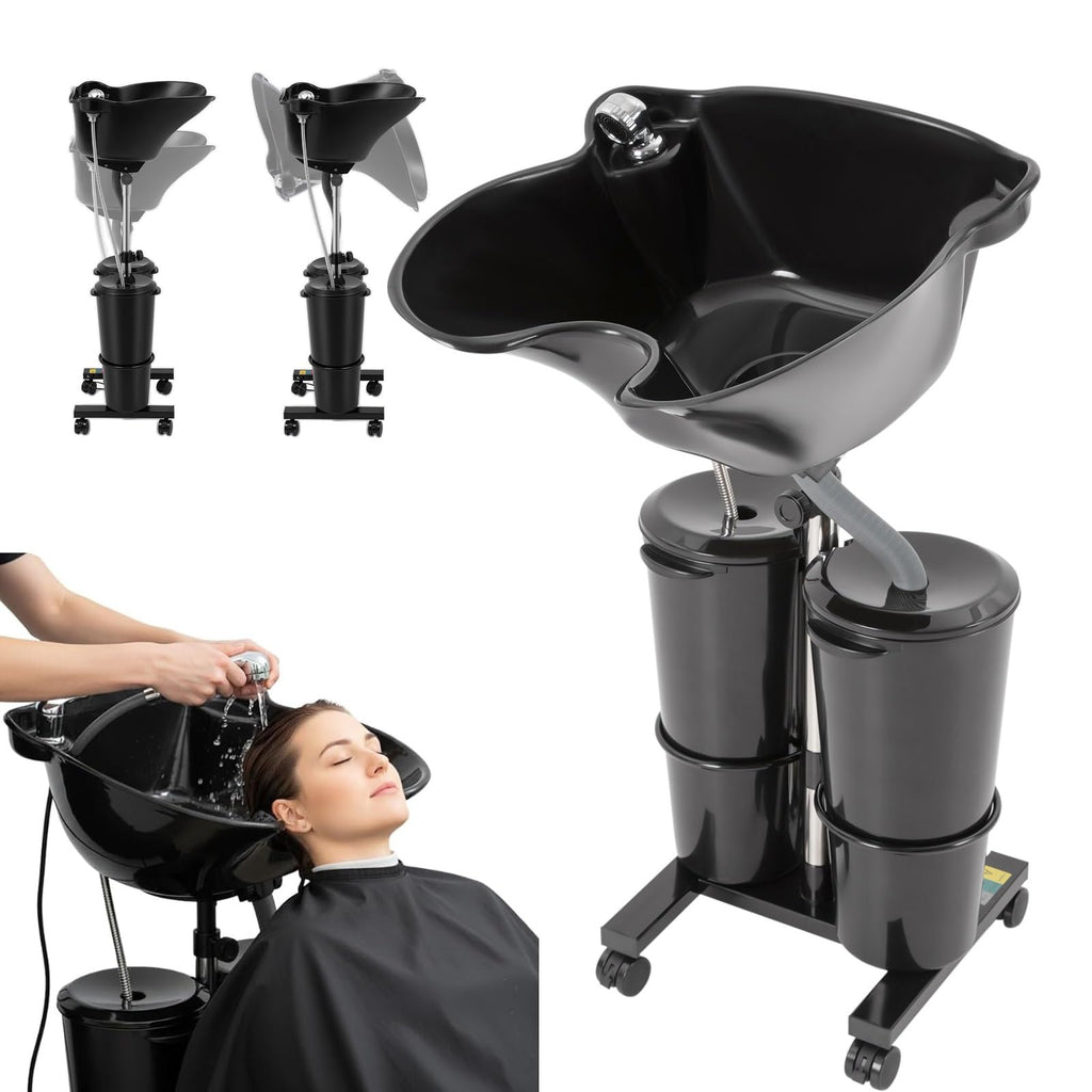 Portable Height Adjustable Shampoo Bowl with Electric Pump L131252