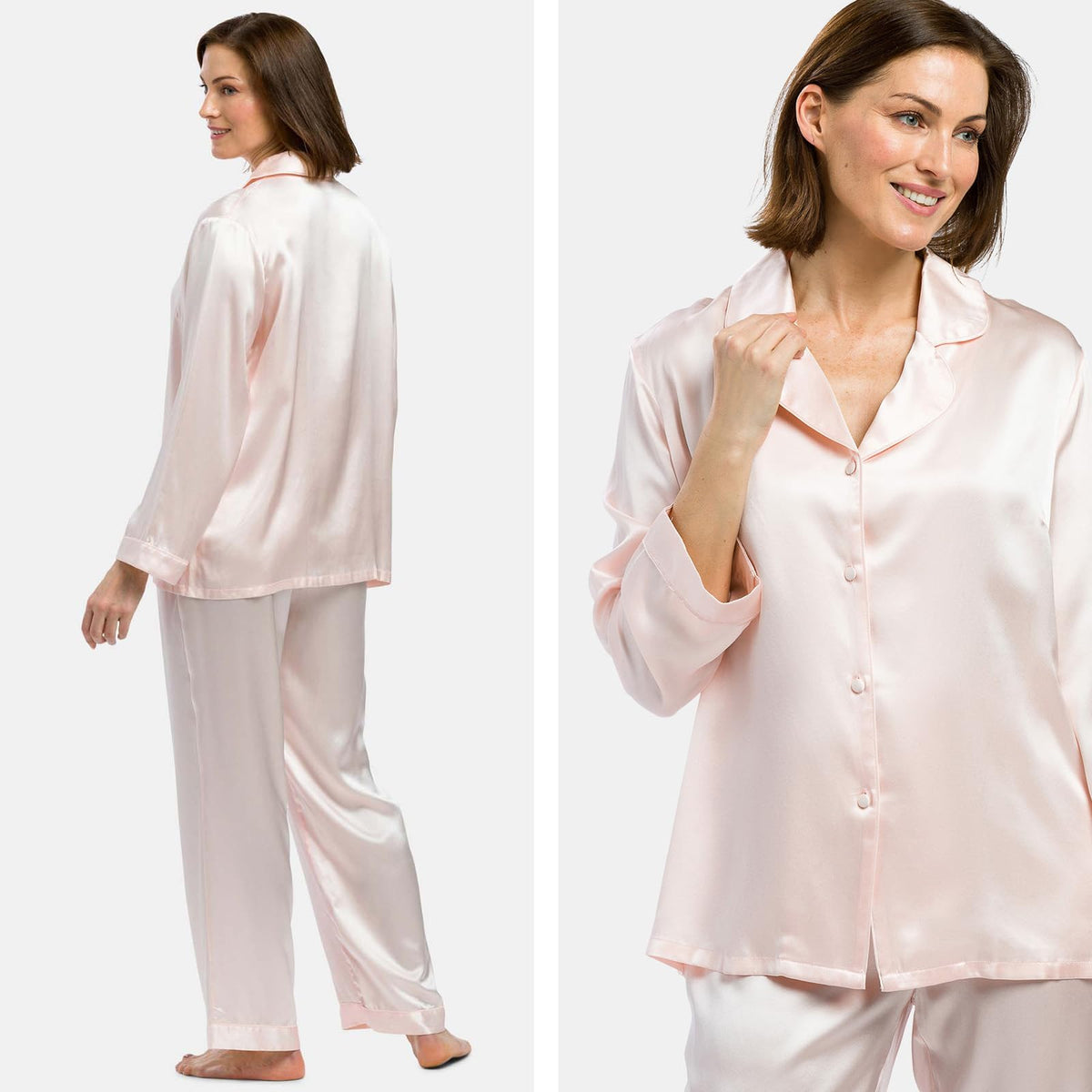 Women's 100% Mulberry Silk Long Pajama Set S820935