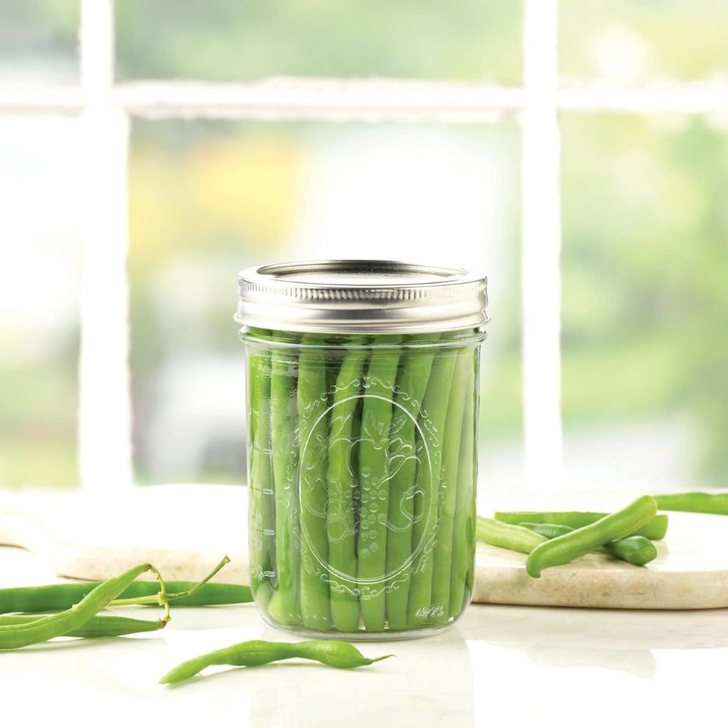 16 oz Wide Mouth Glass Mason Jars with Lids, 6 Pack N411755