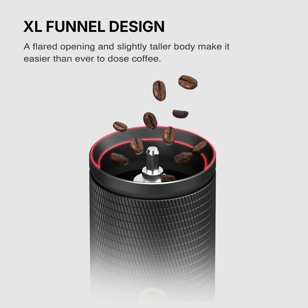 Manual Coffee Grinder with Conical Burr, Portable Hand Coffee Mill - Black M8617