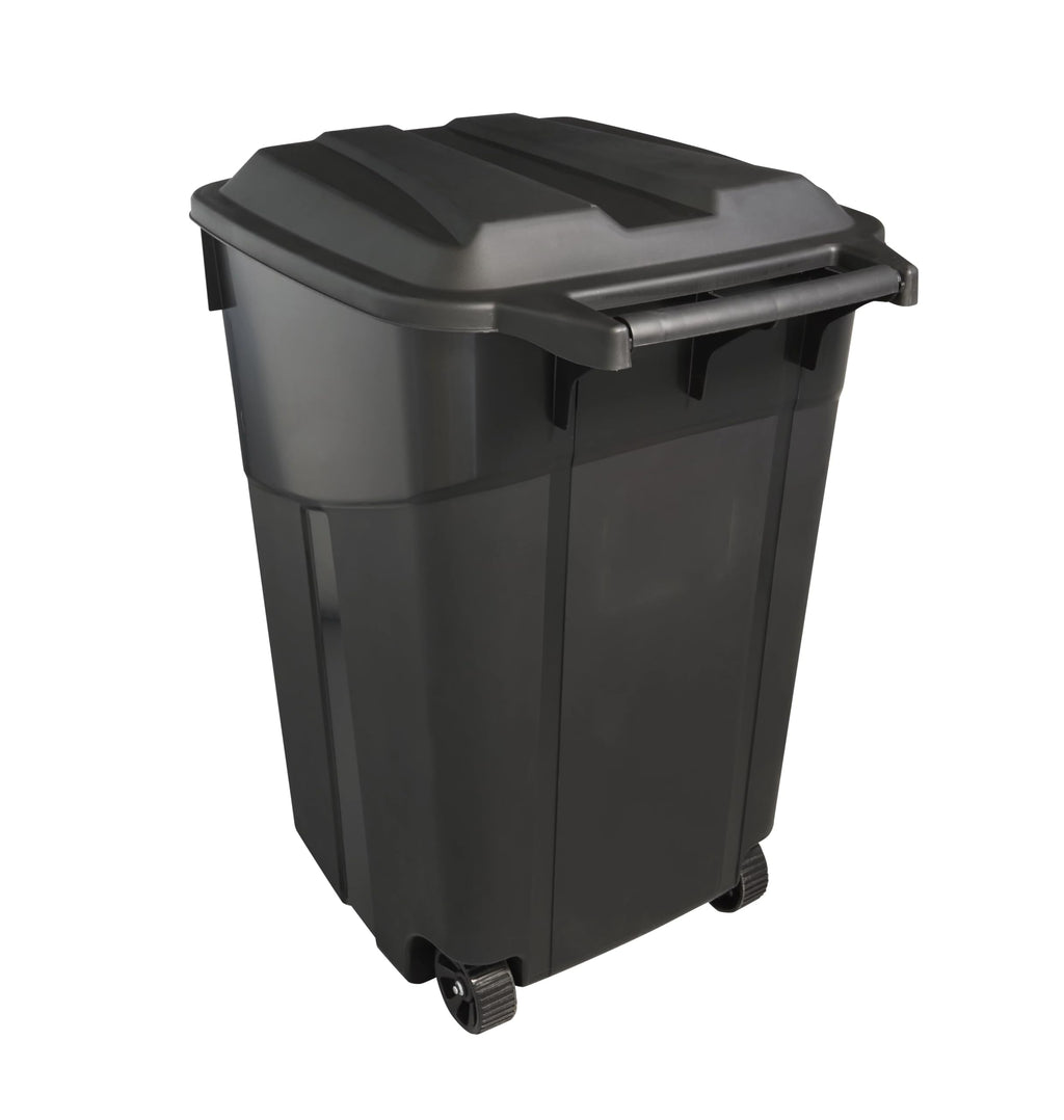 Black 45 Gallon Wheeled Plastic Garbage Can Z801389