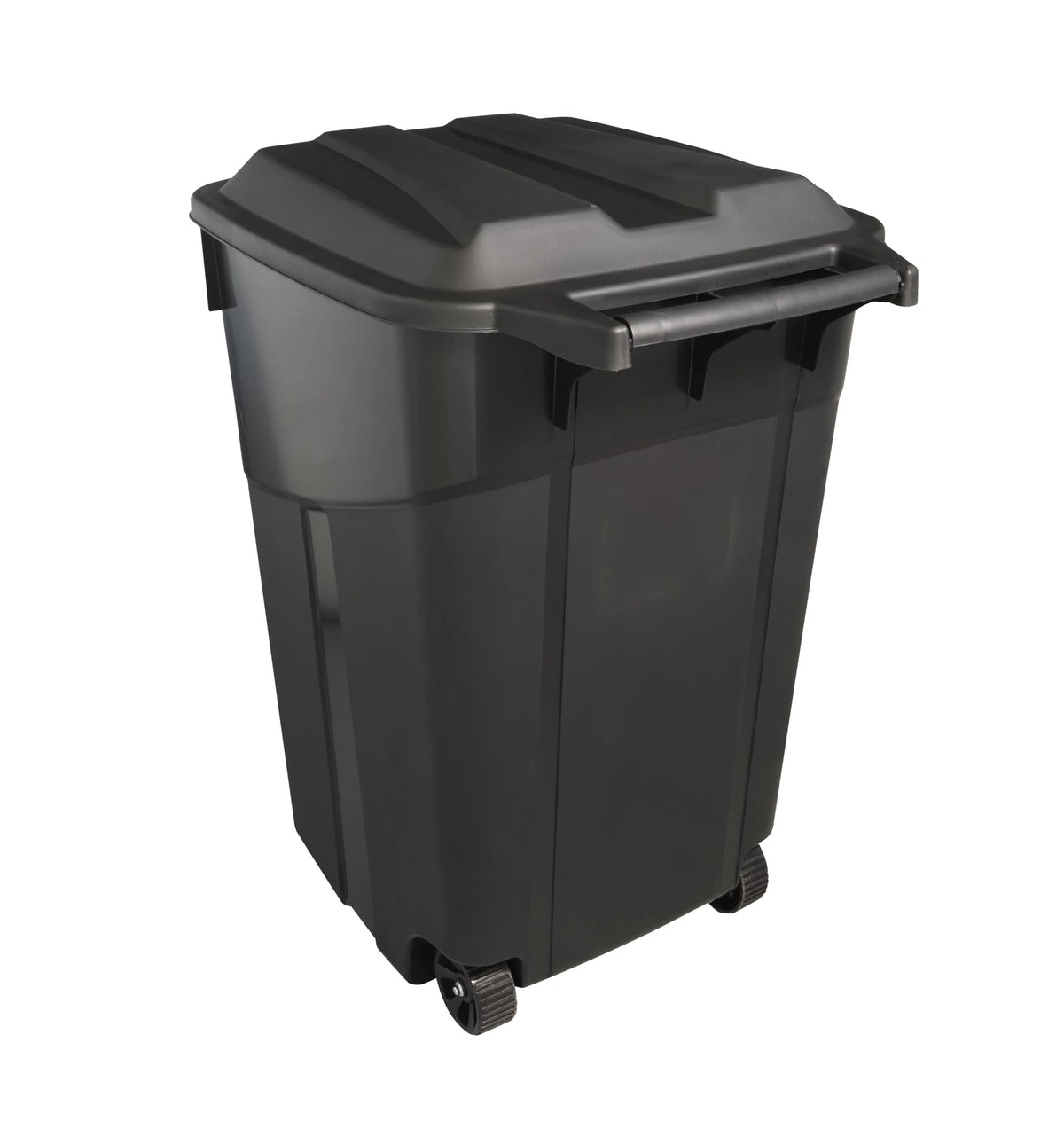 Black 45 Gallon Wheeled Plastic Garbage Can Z801389