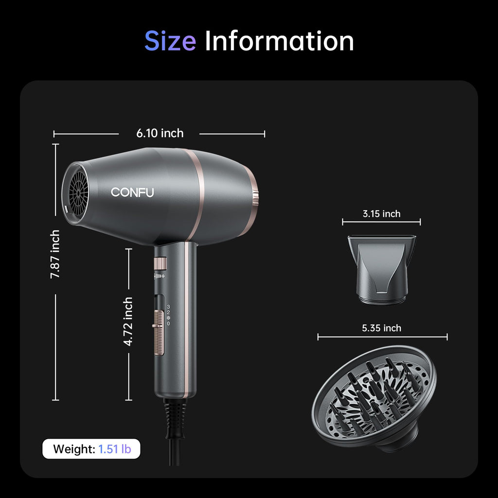 Ionic Hair Dryer with Diffuser 1875 Watt T2533
