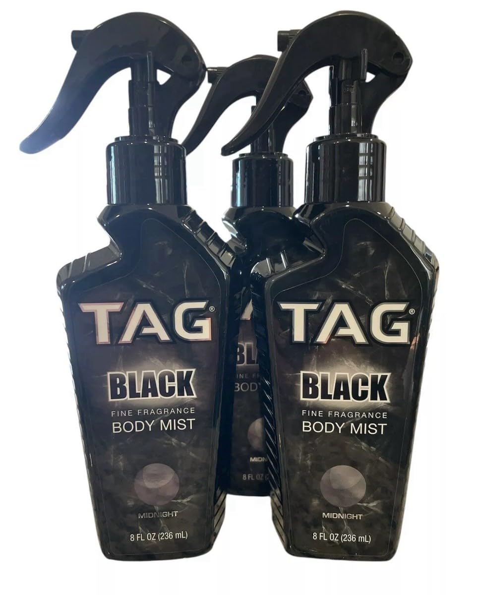 8 oz Men's Body Mist Black 3-Pack H433792