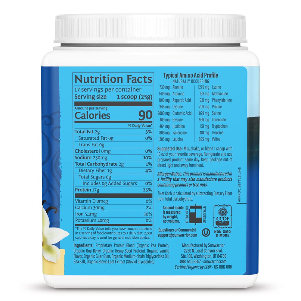 Vanilla Plant Based Protein Powder with BCAA W82177