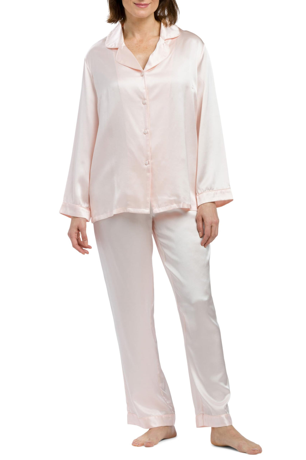 Women's 100% Mulberry Silk Long Pajama Set S820935