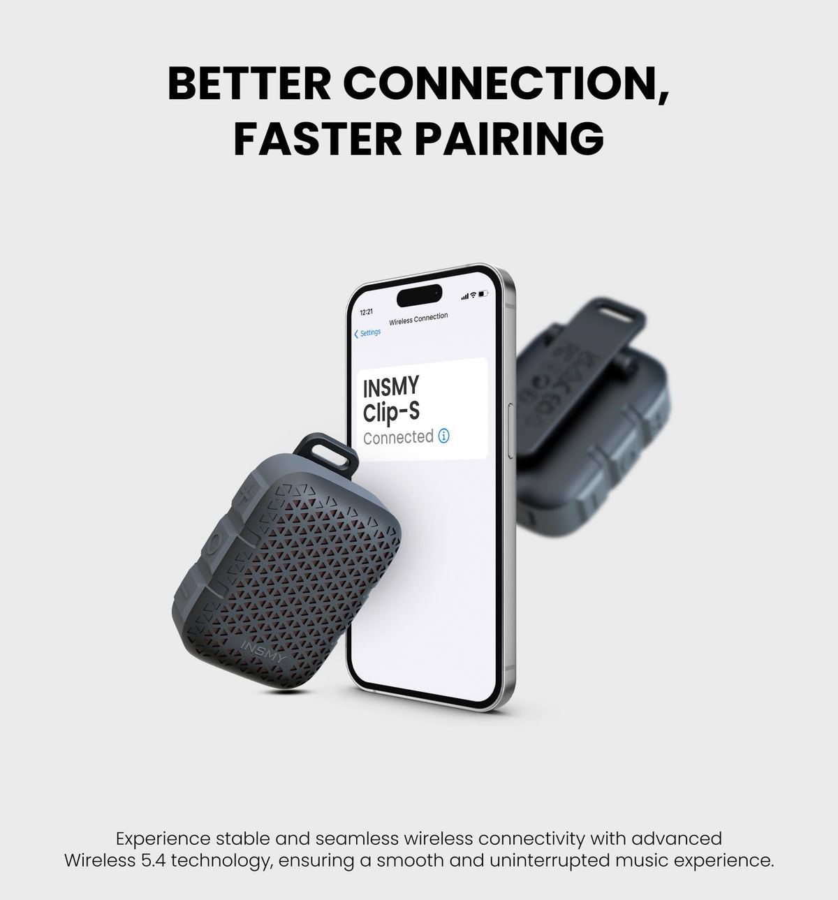 Wearable Bluetooth Speakers IP67 Waterproof Clip On Small Speaker J8150