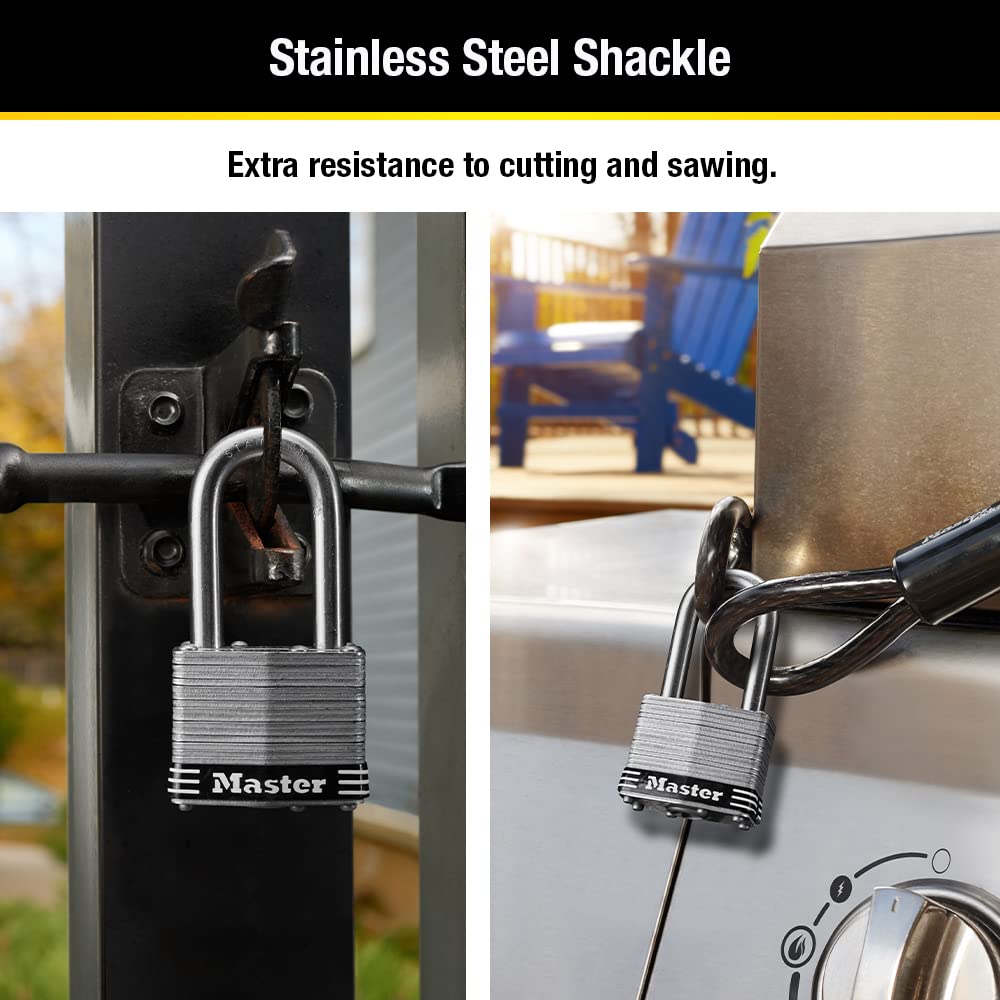 Stainless Steel Keyed-Alike Padlock 4 Pack L2839