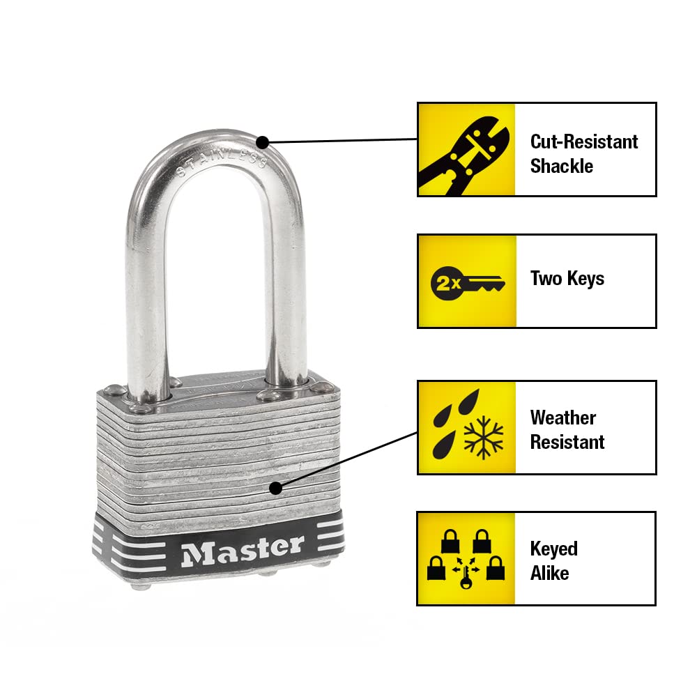 Stainless Steel Keyed-Alike Padlock 4 Pack L2839