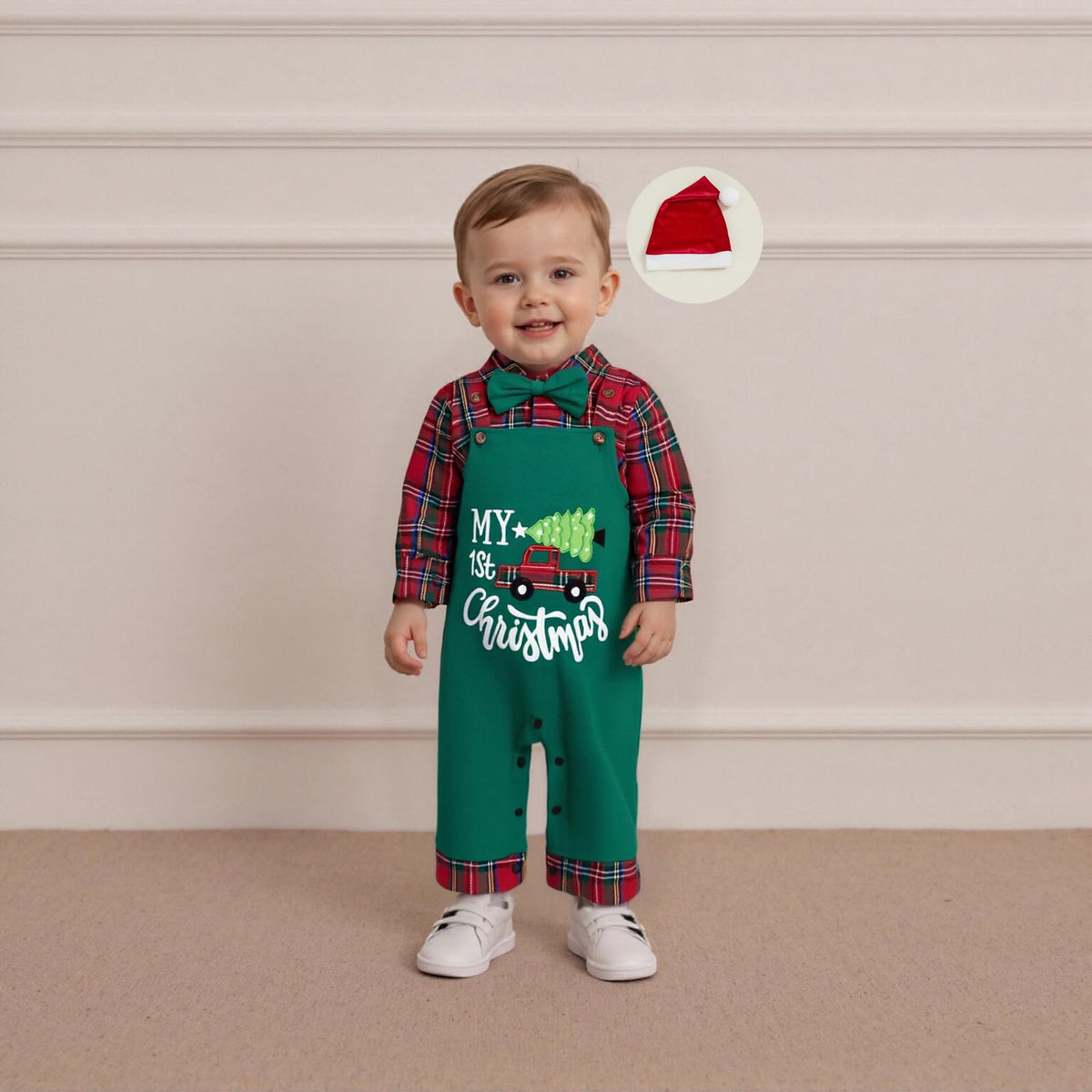 Striped Romper Overalls Pants Set P30323