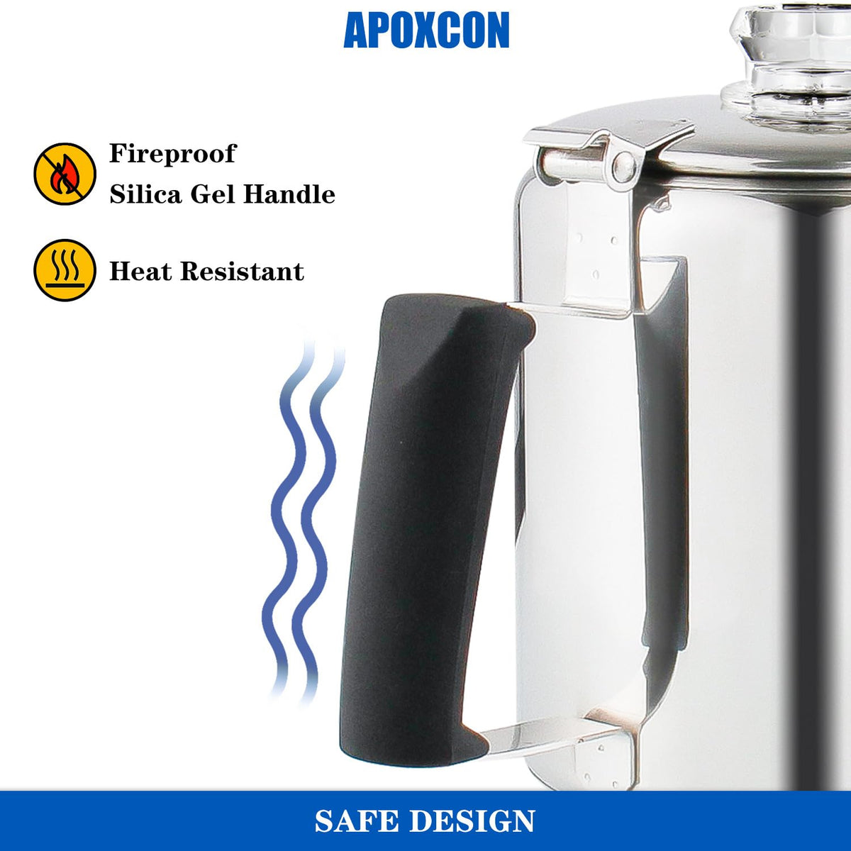 Stainless Steel Stove Top Percolator Coffee Pot 6 Cup D860939