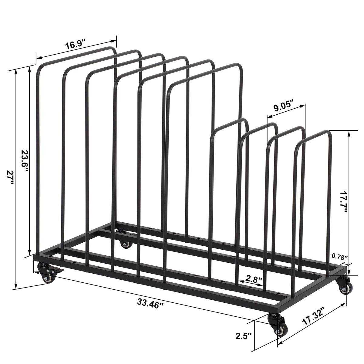 Art Canvas Storage Rack with Wheels R792