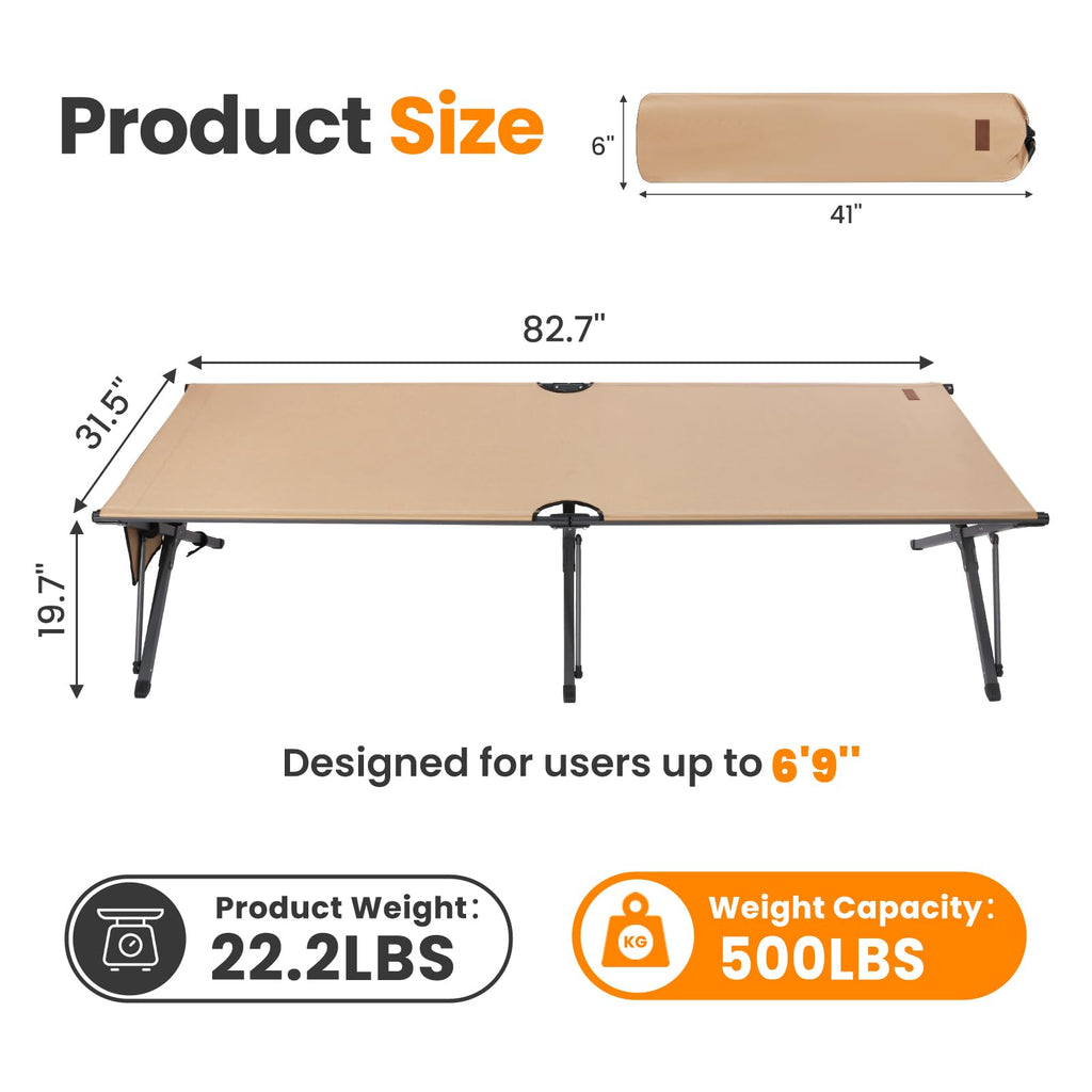 Heavy Duty 31.5'' Wide Folding Camping Cot J37064