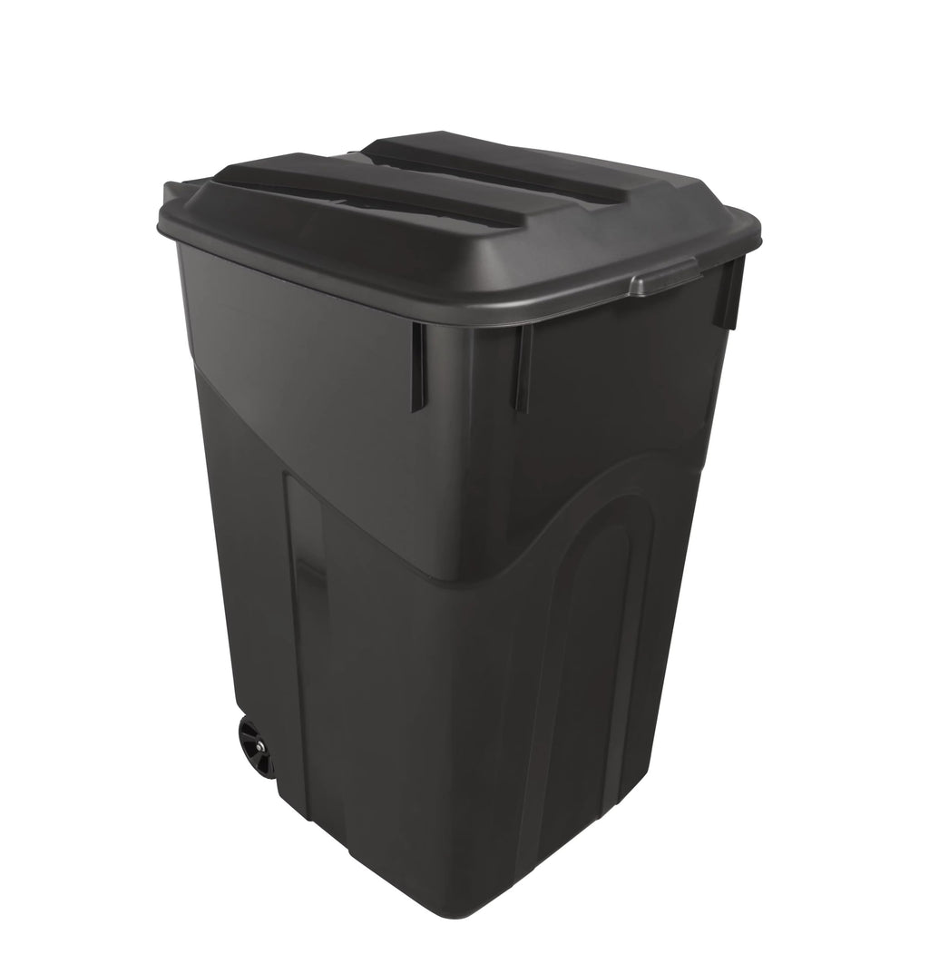 Black 45 Gallon Wheeled Plastic Garbage Can Z801389