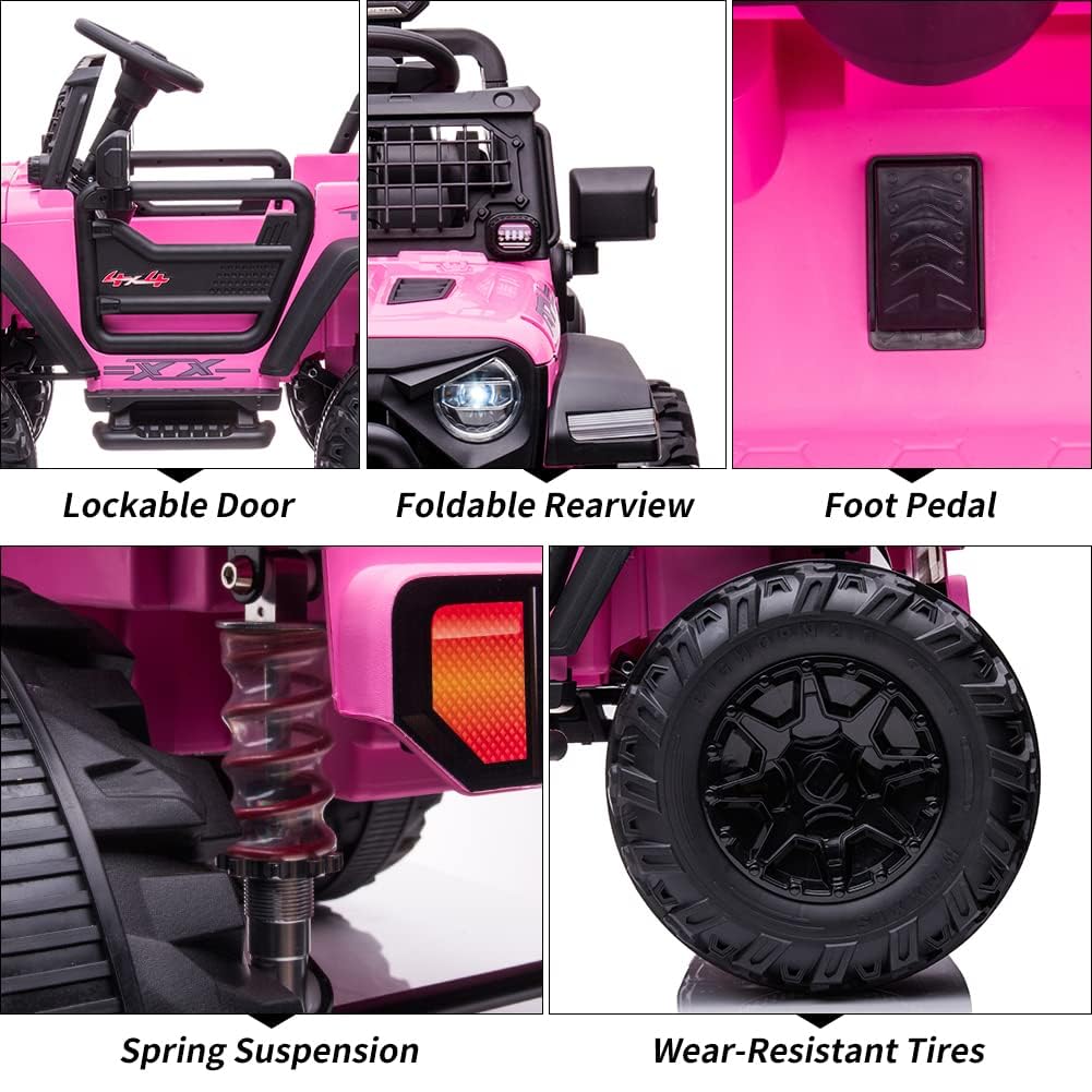 24V Kids Ride on 2 Seaters Electric Car with Remote Control K782718