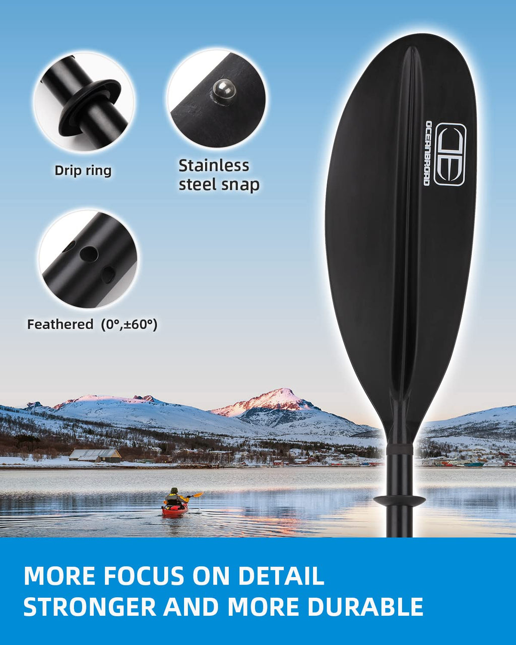 Kayak Paddle with Paddle Leash I646157