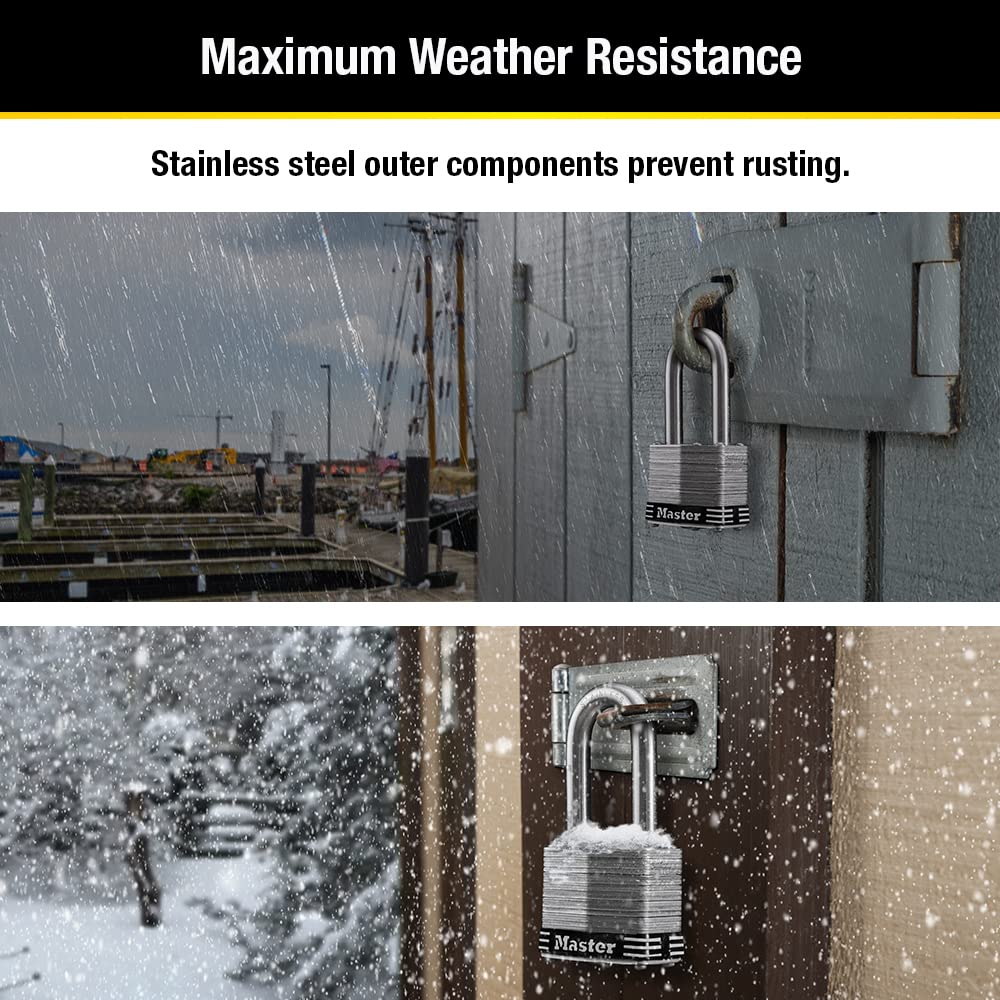 Stainless Steel Keyed-Alike Padlock 4 Pack L2839