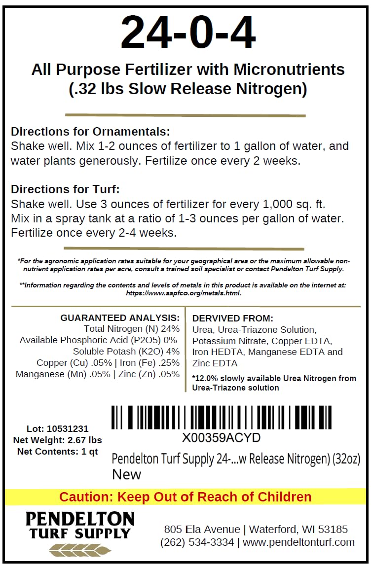 All Purpose Liquid Fertilizer with Micronutrients 32oz E245