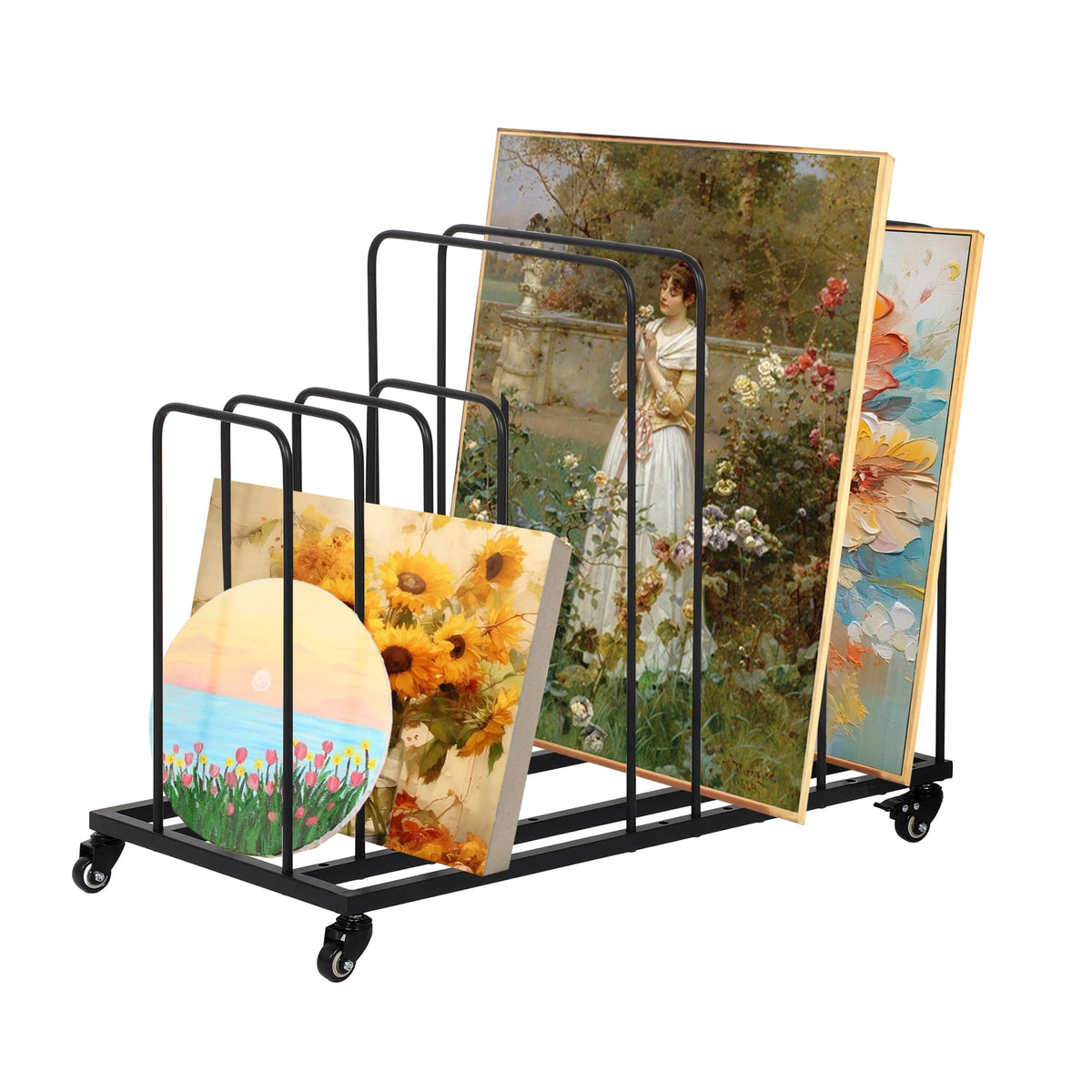 Art Canvas Storage Rack with Wheels R792