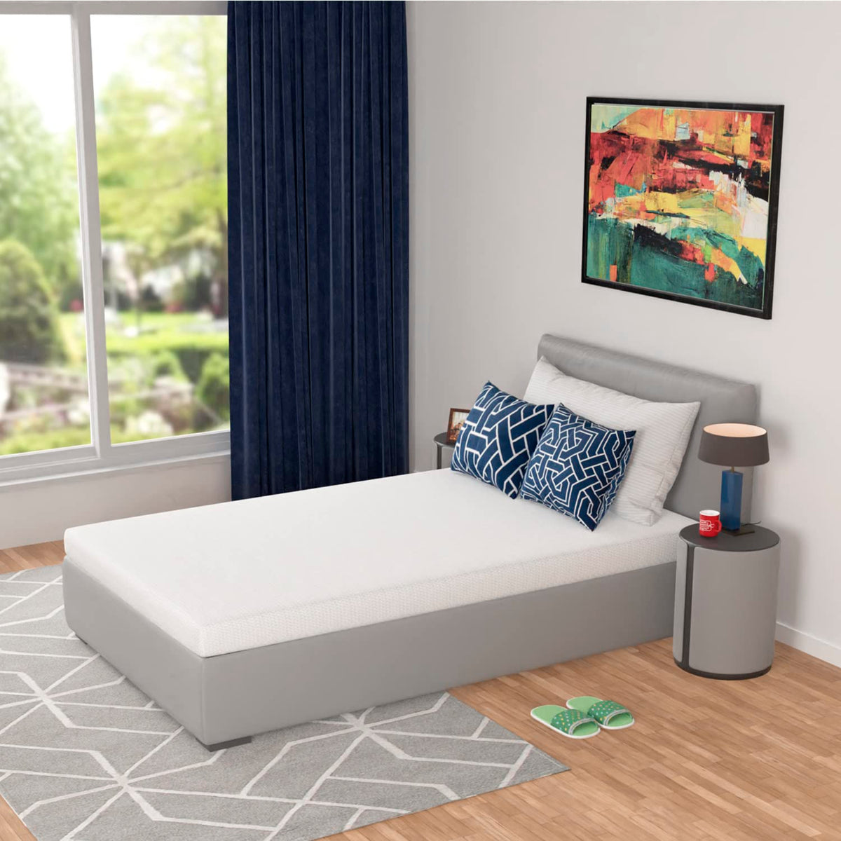 5 Inch Twin Mattress Green Tea Gel Memory Foam I56736