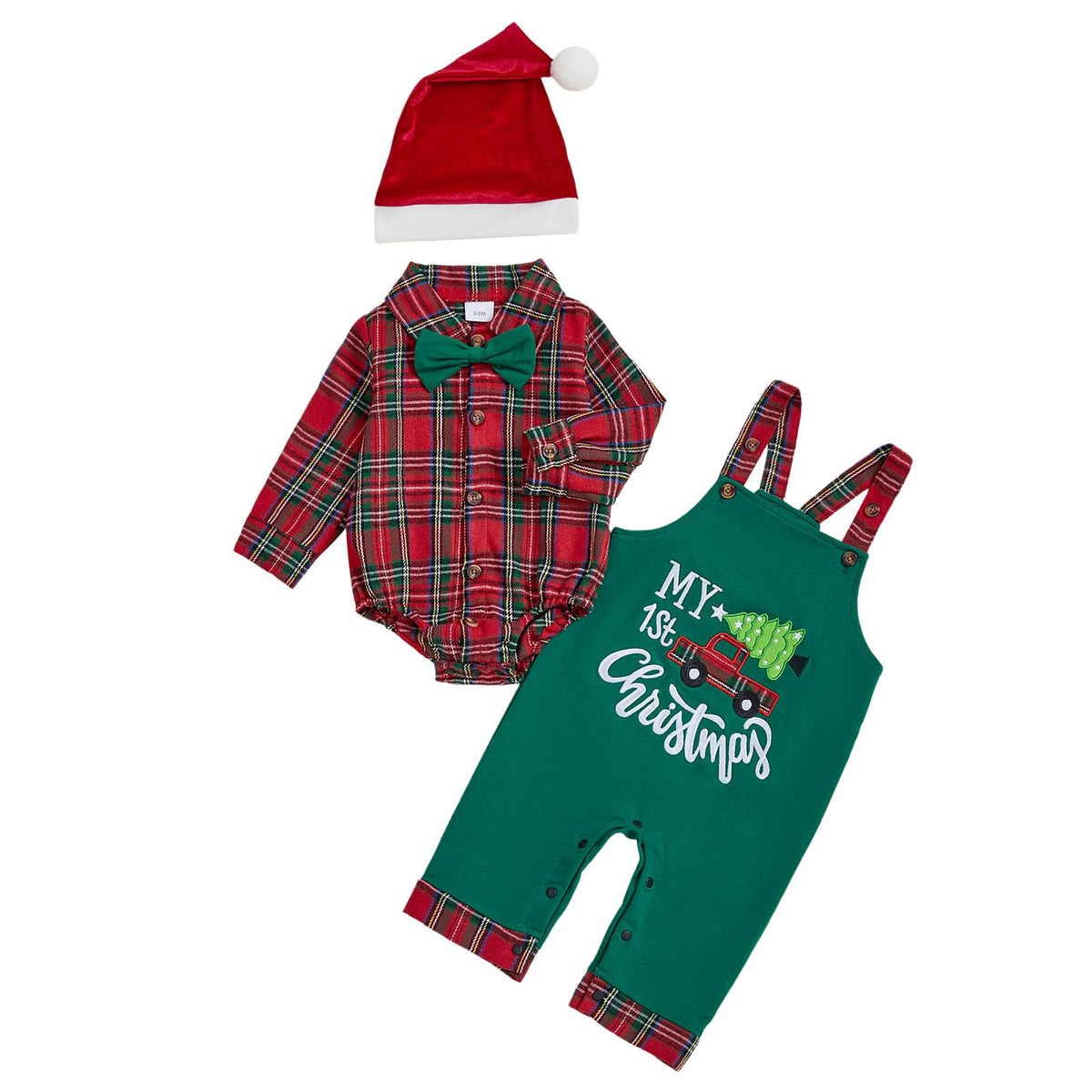 Striped Romper Overalls Pants Set P30323