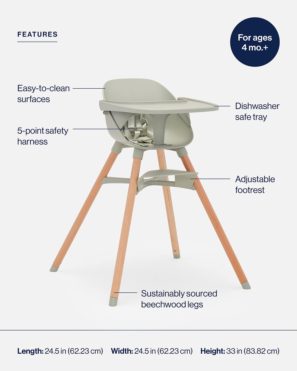 3-in-1 Convertible High Chair I259042