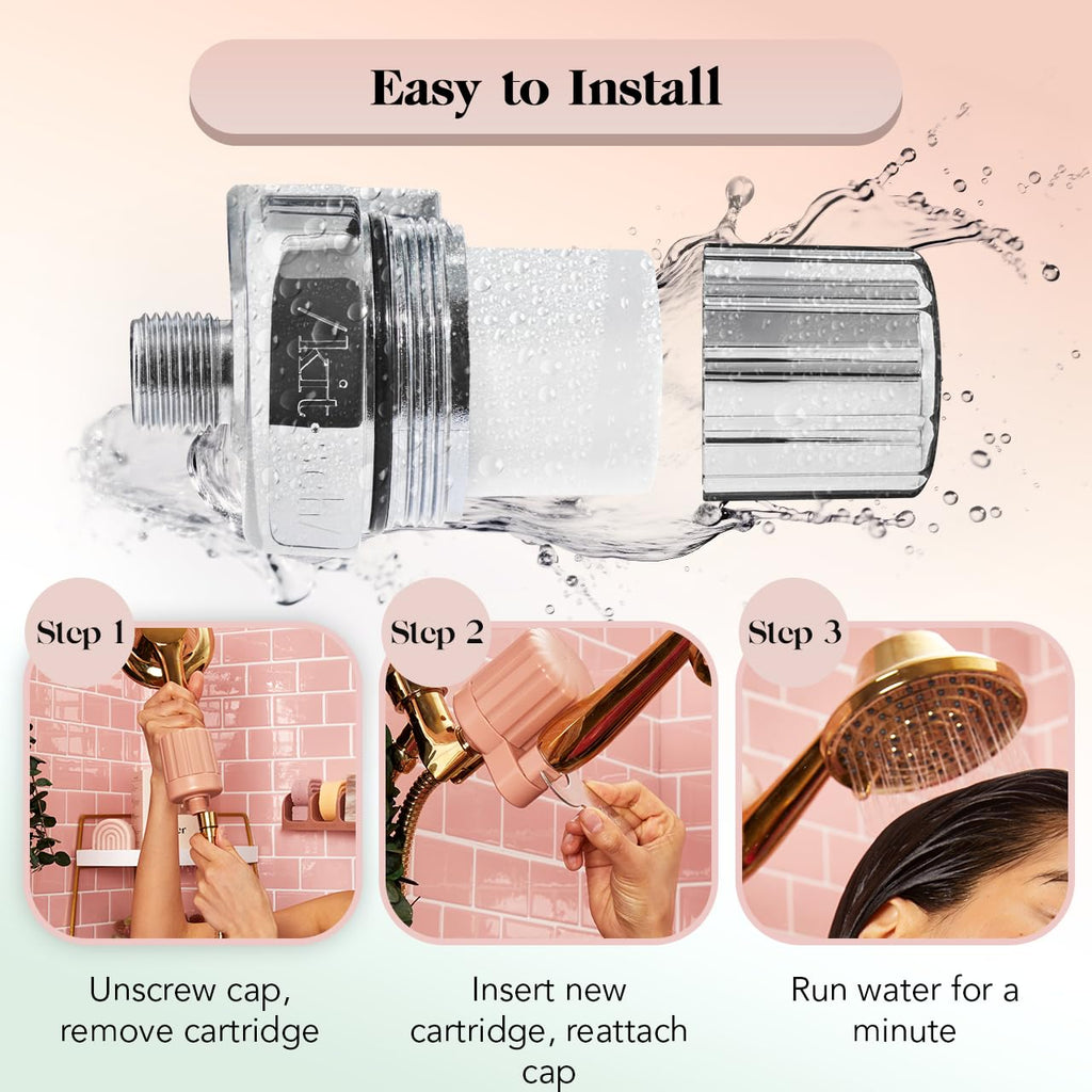 Castor Oil Shampoo + Coconut Oil Conditioner and Shower Filter Bundle X7137