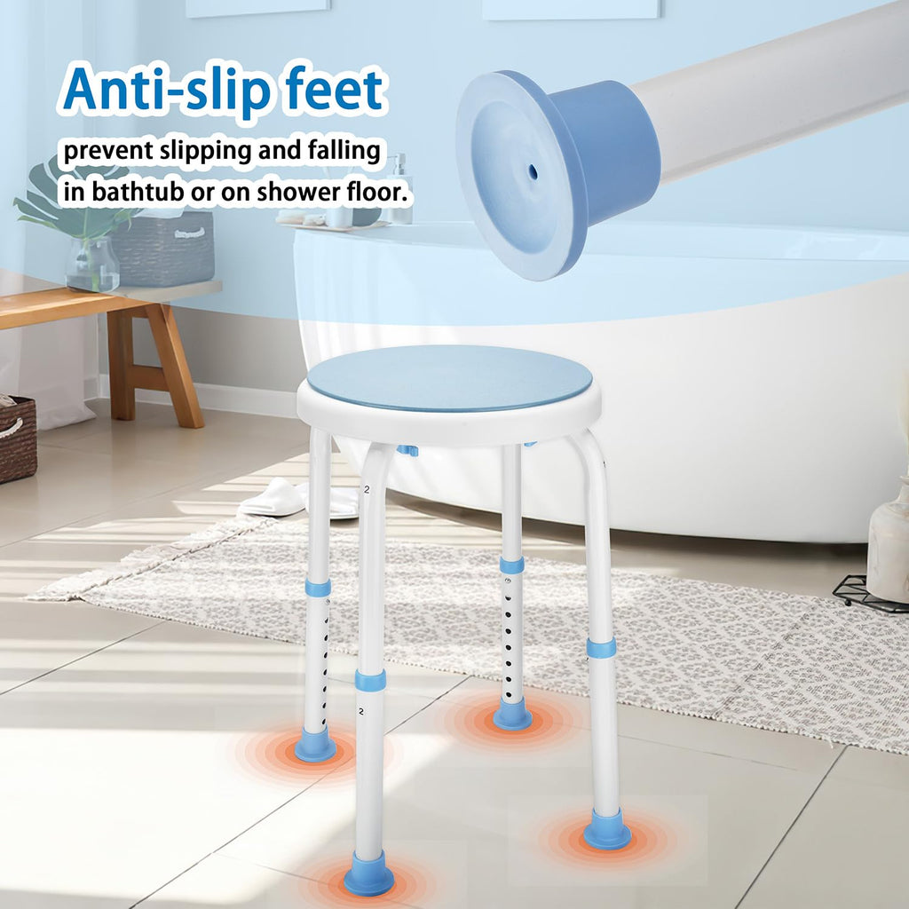 Foldable Adjustable Swivel Bath Seat Shower Chair Stool Q908