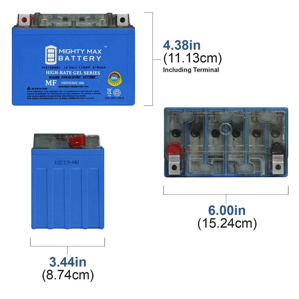 12V GEL and AGM Motorcycle Batteries P396