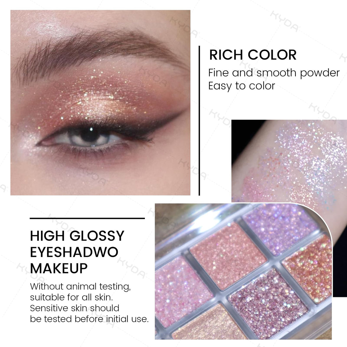10 Colors Glitter Eyeshadow Palette C1084