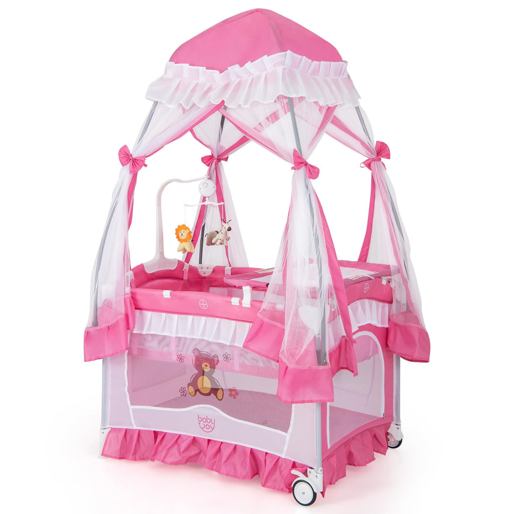 4-in-1 Baby Playard with Bassinet, Changing Table and Carry Bag R520