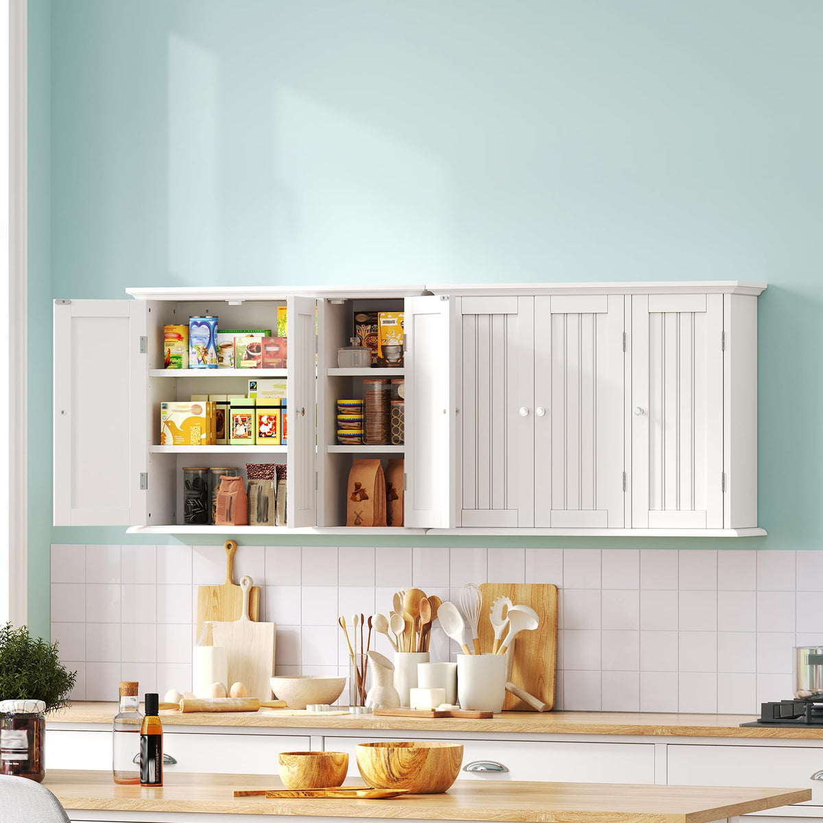 Laundry Cabinet with 3 Doors and Adjustable Shelves L6620